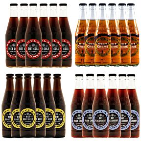 Boylan - Diet Soda Variety Pack - 12 oz (24 Glass Bottles)