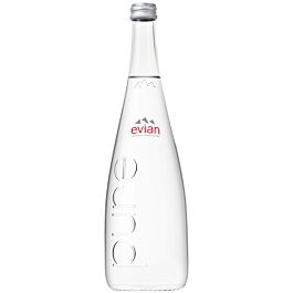 Evian - Spring Water - 750 ml (12 Glass Bottles)