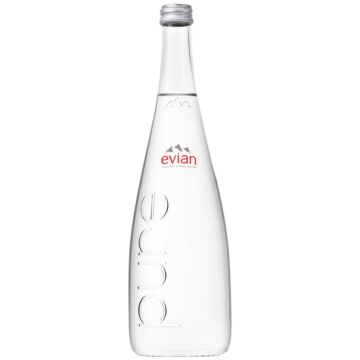 Evian - Spring Water - 750 ml (12 Glass Bottles)