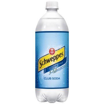 Schweppes - Club Soda - 1 L (12 Plastic Bottles)