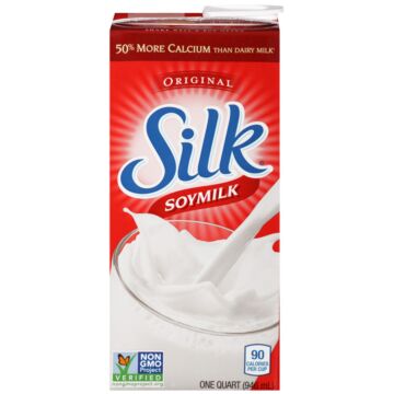 Silk - Plain - Soy Milk - Refrigerated - Quart (1 Carton) 