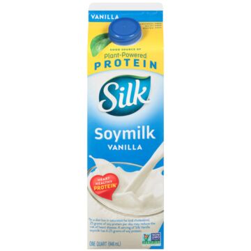 Silk - Vanilla - Soy Milk - Refrigerated - Quart (1 Carton)