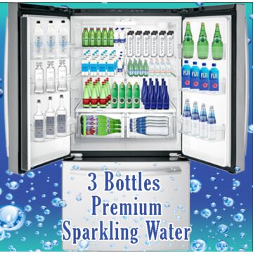 Top Shelf Water of the Month Club - Premium Sparkling Water (3 Glass Bottles) Plus Free Gift