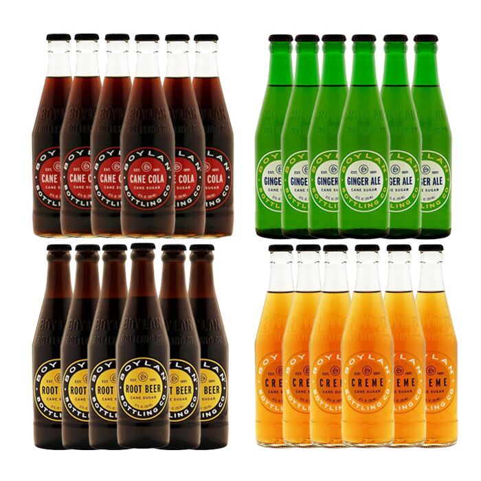 Boylan Bottling Co Regular Soda Variety Pack (24 Glass Bottles)