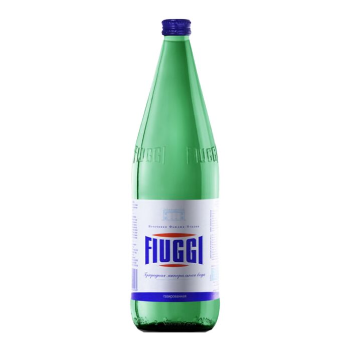 Fiuggi - Sparkling- Natural Mineral Water - 1 Liter (6 Glass Bottles)