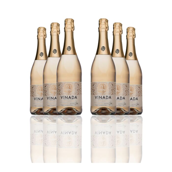 Vinada - Sparkling Gold - Zero Alcohol Wine - 750 mL (6 Glass Bottles)