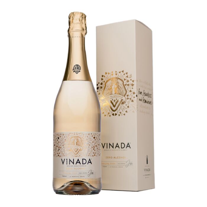 Vinada - Sparkling Gold (Zero Alcohol) Gift Pack - 750 ml (1 Glass Bottle)
